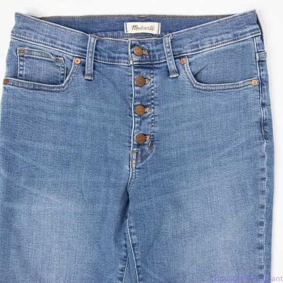 NEW‎ Madewell the tall Mid-rise Skinny Crop Jeans dewey wash, size 30T - Picture 3 of 16